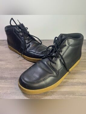 RARE Stussy Imperial Black Leather Sneakers size 11M Y2K RARE